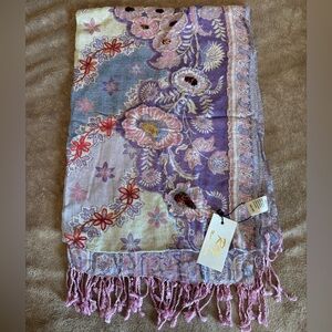Raj Floral Patterned Scarf NWT